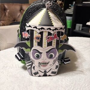 Black and White Beetlejuice Loungefly Backpack
